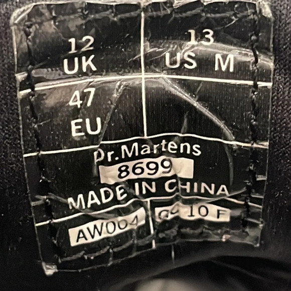 Dr Doc Martens 8699 Black Boots size 13 - Picture 12 of 16